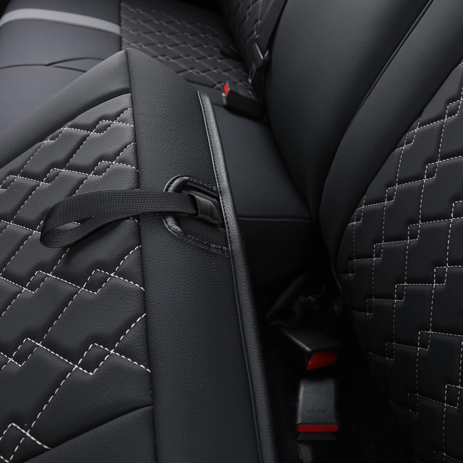 LUCKYMAN CLUB Tacoma Seat Covers, Custom fit 2016-2023 Faux Leather Tacoma SR SR5 TRD Sport TRD Off-Road PreRunner Crew Double Cab