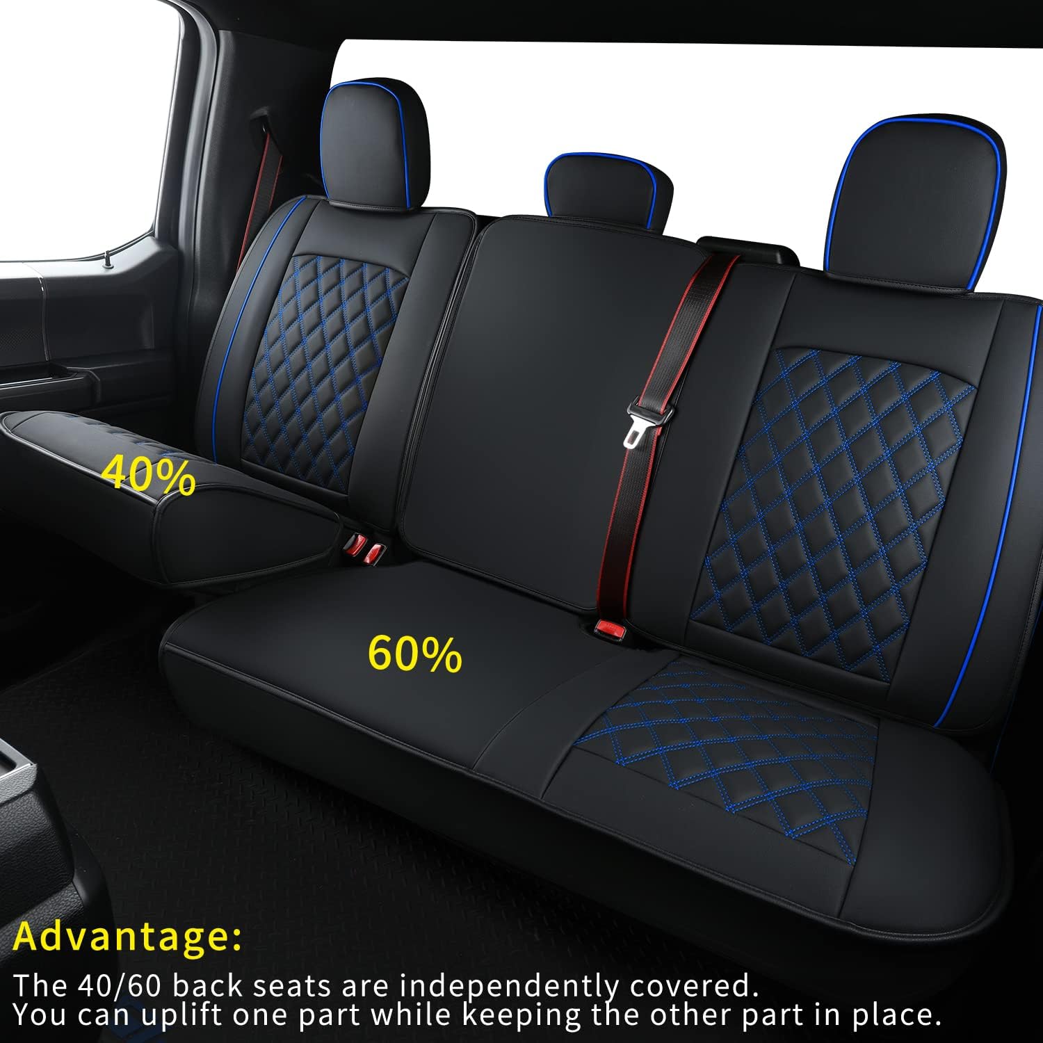 LUCKYMAN CLUB Ford F150 Sidlokovrilo por 2015-2024 F150 kaj 2017-2024 F250 F350 F450 Super Duty Crew Cab Pickups Falsa ledo