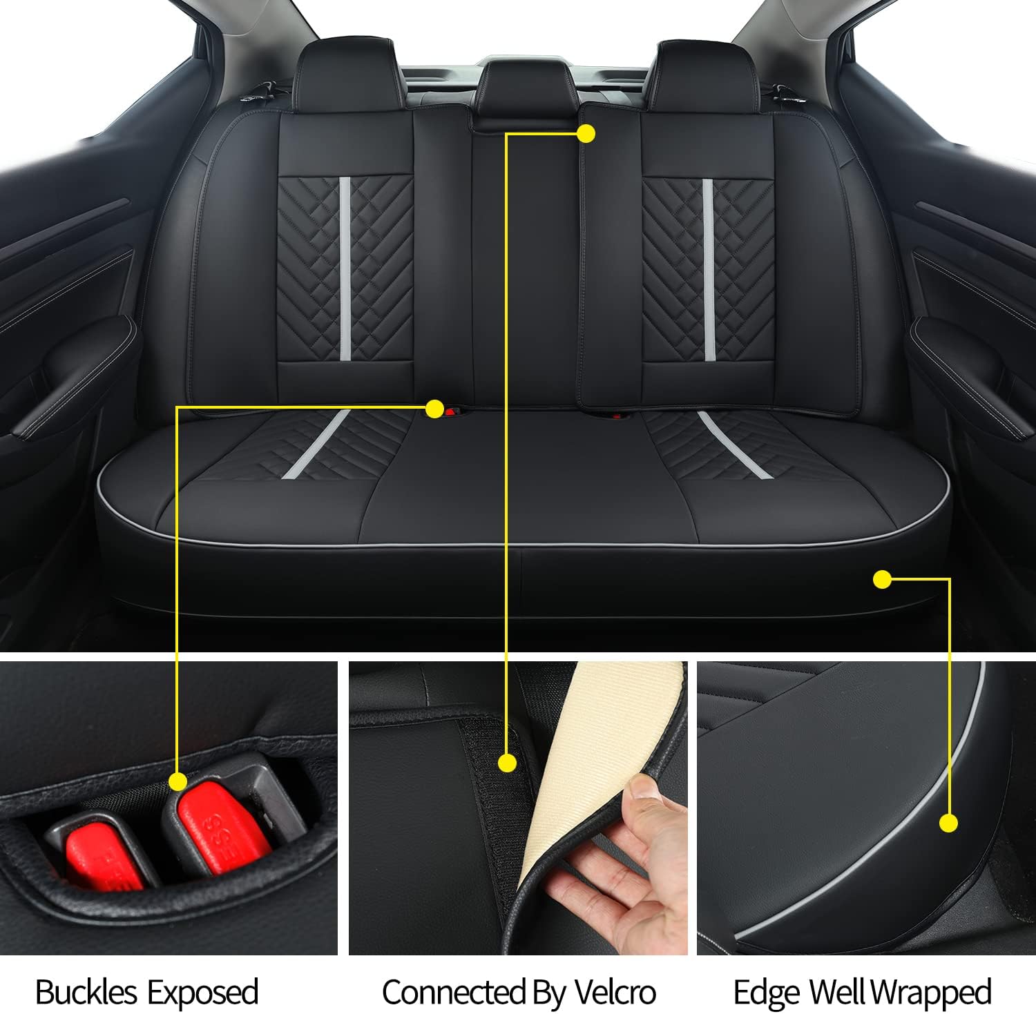 LUCKYMAN CLUB Altima Seat Covers, fit for 2013-2025 Nissan Altima S SR SV SL Platinum Sedan with Water Proof Faux Leather