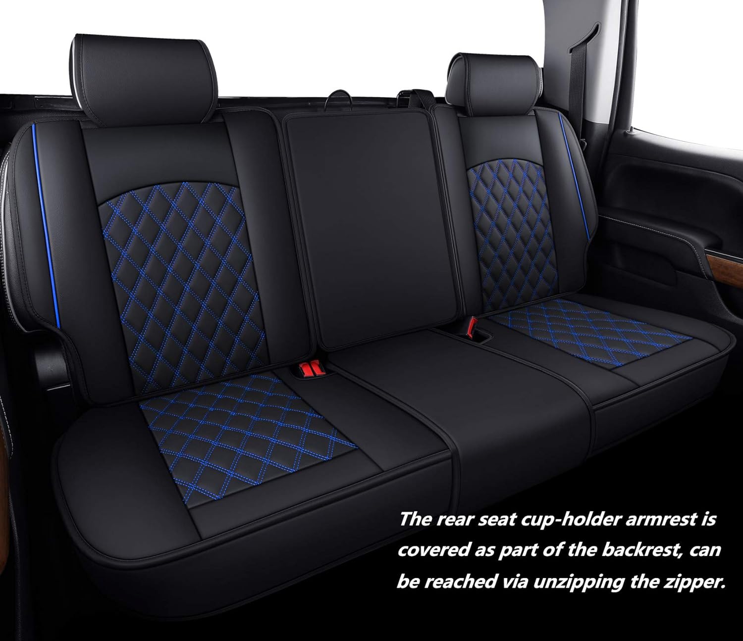 LUCKYMAN CLUB 2007-2025 GMC Sierra Chevy Chevrolet Silverado 1500 2500HD 3500HD Trail Boss Z71 Crew Double Extended Cab Waterproof Leather Truck Pickup Cuchion