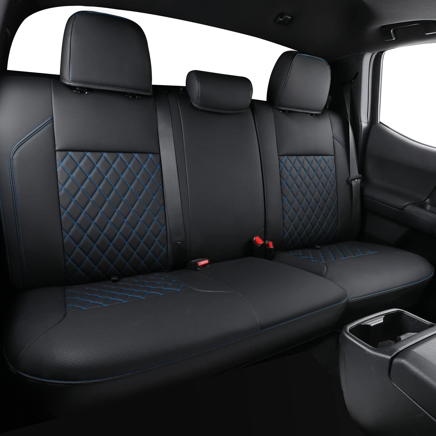 LUCKYMAN CLUB Tacoma Seat Covers Fit for 2016-2025 Tacoma Crew Cab/Double Cab with Water Proof Faux Leather