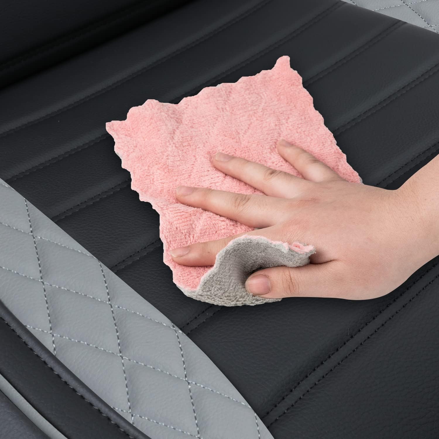 LUCKYMAN CLUB Tacoma Seat Covers, Fit for 2005-2025 Tacoma Crew Cab/Double Cab SR SR5 TRD Sport TRD Off-Road PreRunner with Water Proof Faux Leather