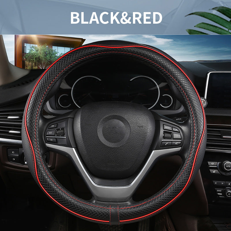 LUCKYMAN CLUB Customized Auto Car Steering Wheel Cover for Ford F-150, F-250, F-350, Expedition