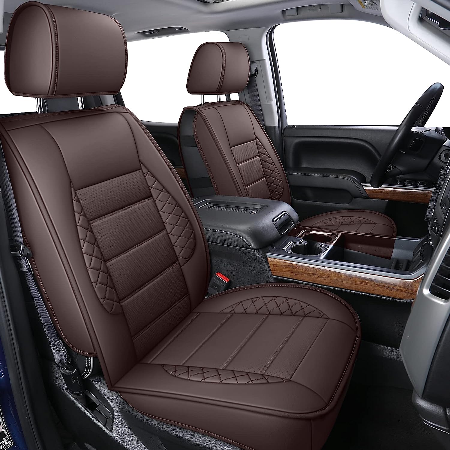 LUCKYMAN CLUB Silverado Sidlokovriloj, Konvenaj por 2019-2023 Chevy Silverado GMC Sierra 1500 kaj 2020-2023 2500HD 3500HD Skipkabina Akvo Prova Imita Ledo