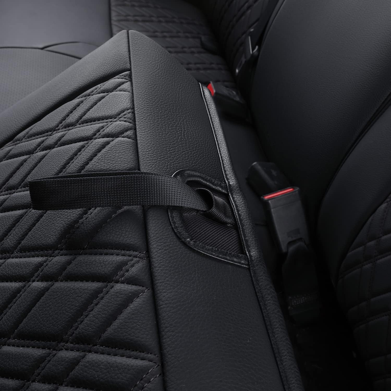 LUCKYMAN CLUB Tacoma Seat Covers, Fit for 2016-2025 Tacoma Crew Double Cab SR SR5 TRD Sport TRD Off-Road TRD PRO and SR SR5 TRD Sport TRD Off-Road TRD PRO Limited with Water Proof Faux Leather