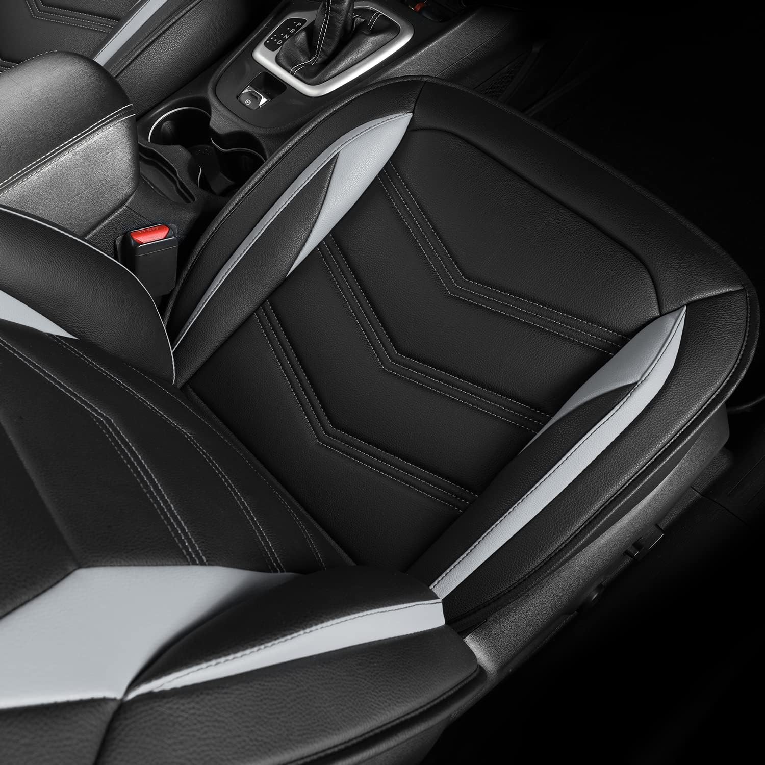 LUCKYMAN CLUB Jeep Cherokee Custom Seat Covers Fit 2014 2015 2016 2017 2018 2019 2020 2021 2022 2023 2024 2025 years Cushions with Waterproof Faux Leather Car Accessories