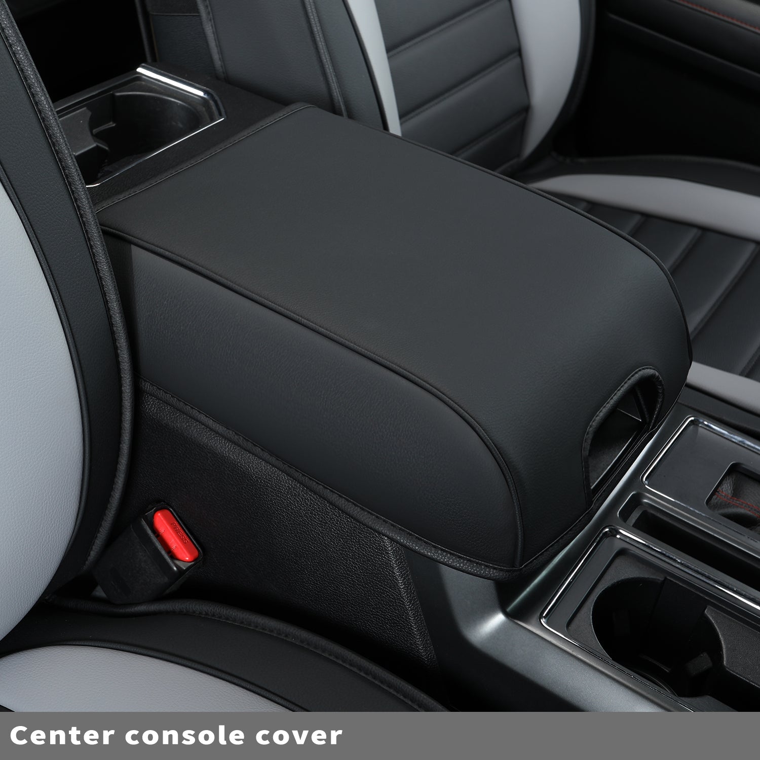 LUCKYMAN KLUBO Por F150 Faux-Ledaj Sidlokoj, Por F150 2009-2024 Super Crew Super Cab Regular Cab 2017-2023 Por F250 F350 F450 Super Duty Crew Cab