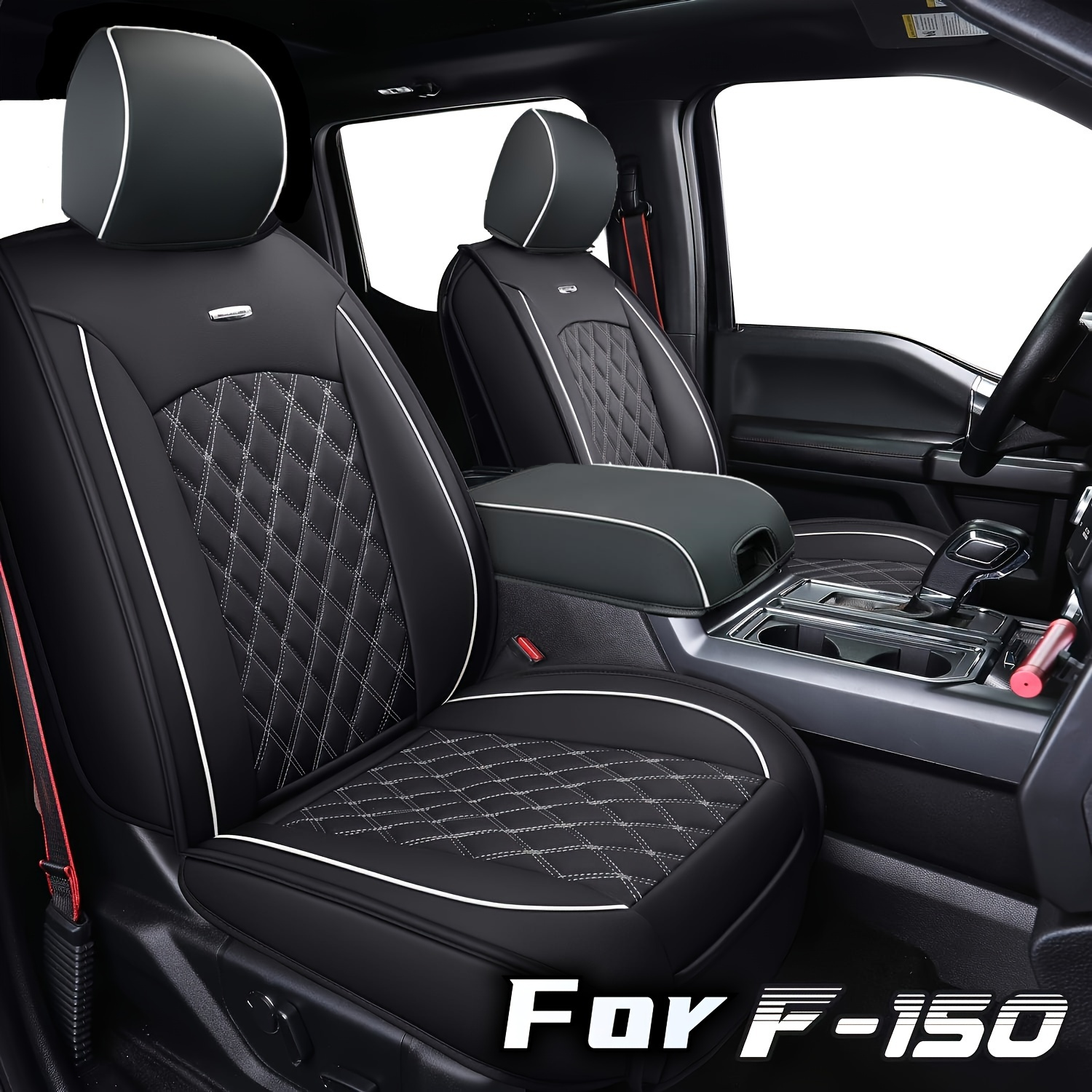 LUCKYMAN CLUB Ford F150 Sidlokovrilo por 2015-2024 F150 kaj 2017-2024 F250 F350 F450 Super Duty Crew Cab Pickups Falsa ledo