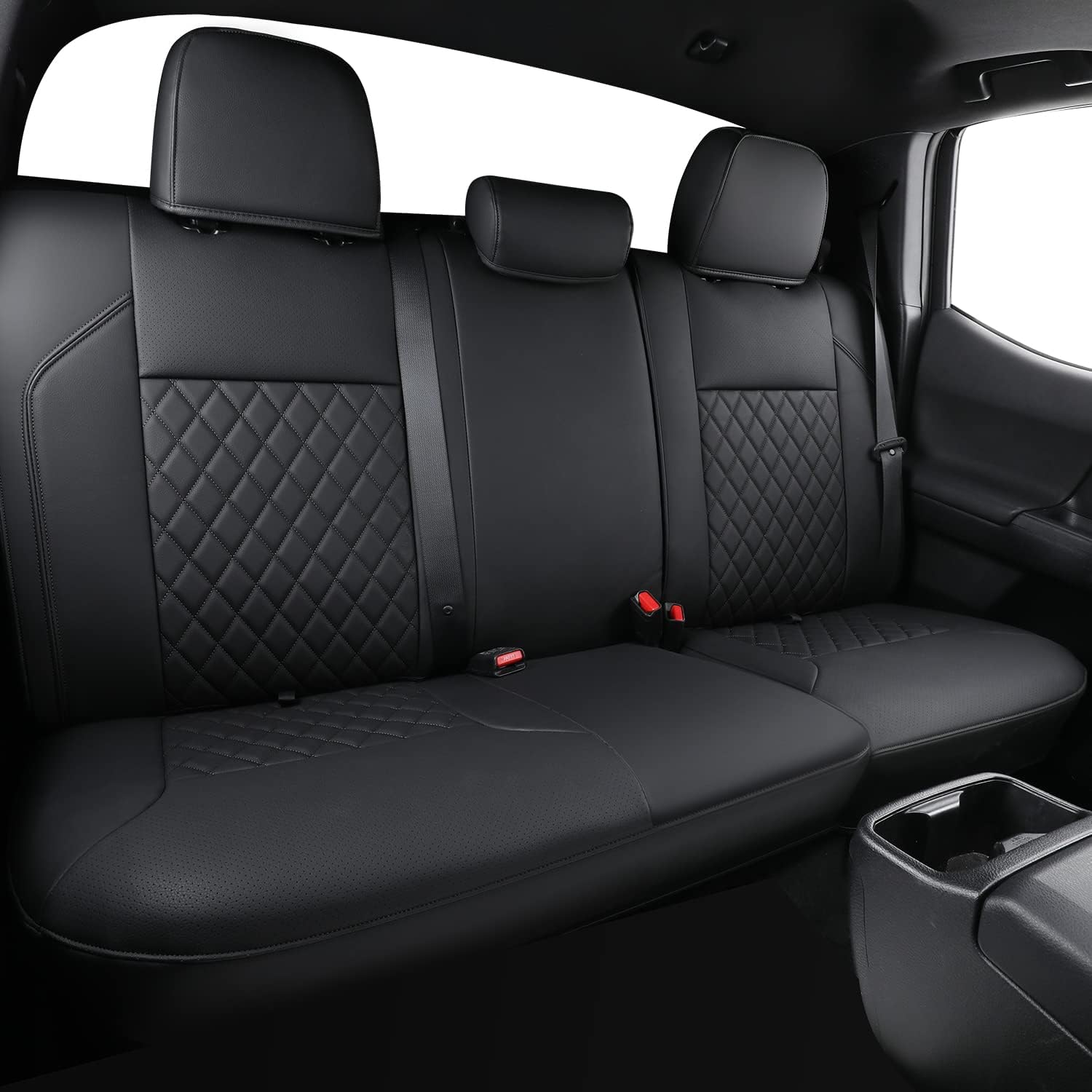 LUCKYMAN CLUB Tacoma Seat Covers Fit for 2016-2025 Tacoma Crew Cab/Double Cab with Water Proof Faux Leather