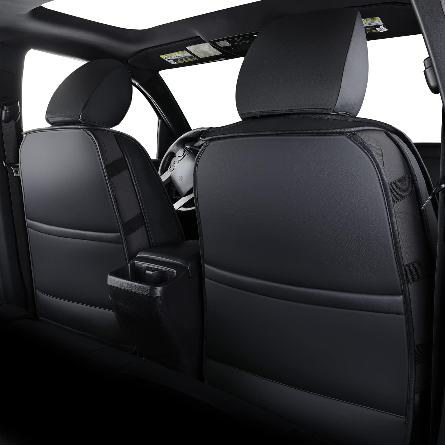 LUCKYMAN CLUB Tacoma Seat Covers, Fit for 2005-2025 Tacoma Crew Cab/Double Cab SR SR5 TRD Sport TRD Off-Road PreRunner with Water Proof Faux Leather
