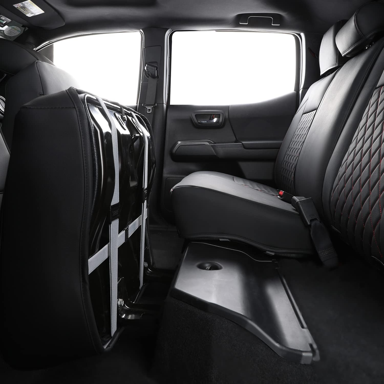 LUCKYMAN CLUB Tacoma Seat Covers Fit for 2016-2025 Tacoma Crew Cab/Double Cab with Water Proof Faux Leather