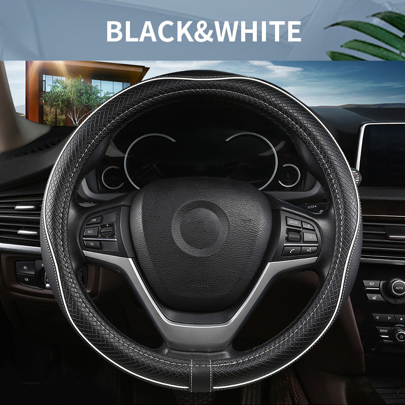 LUCKYMAN CLUB Customized Auto Car Steering Wheel Cover for Ford F-150, F-250, F-350, Expedition