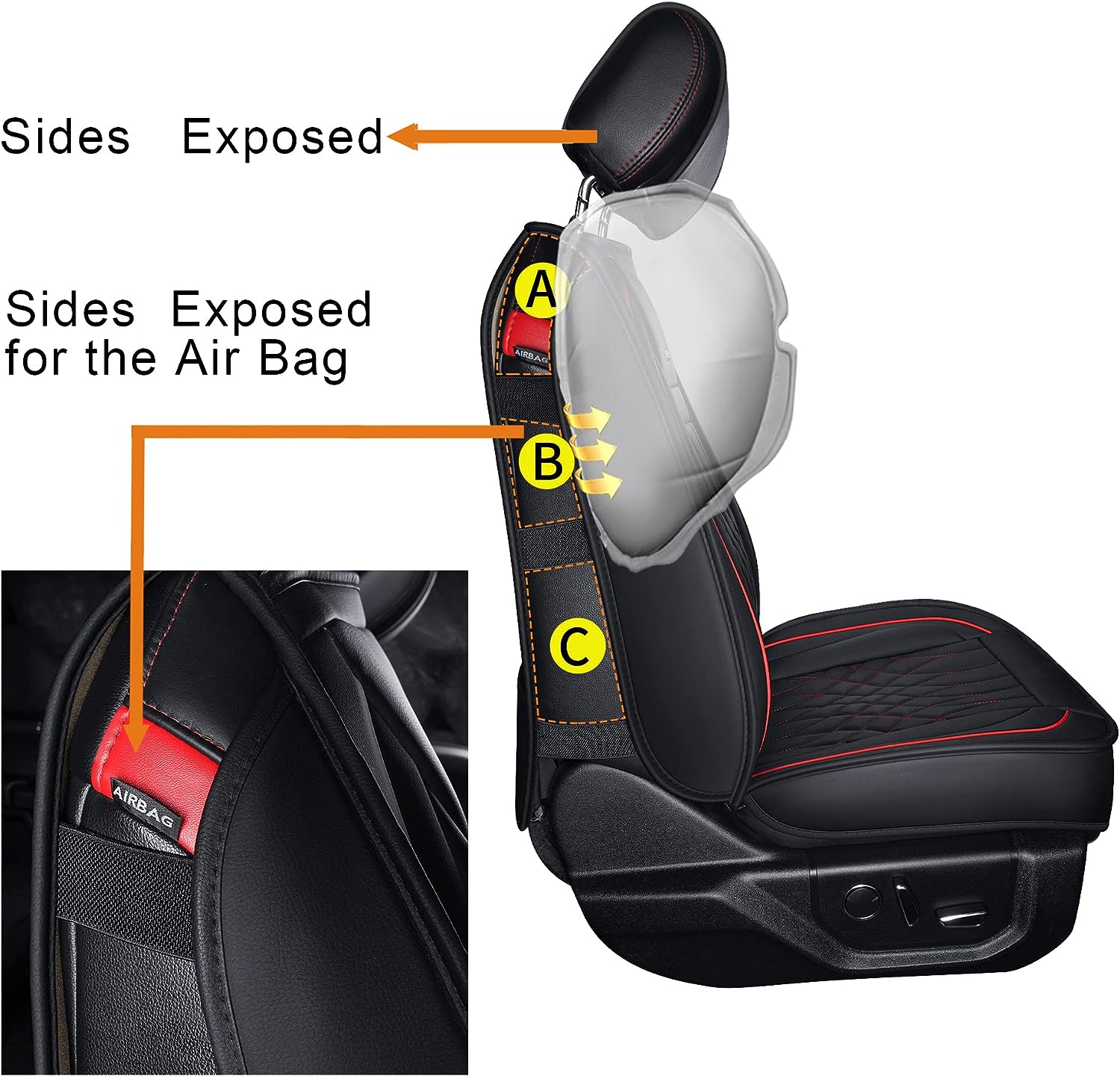 LUCKYMAN CLUB 5 Car Seat Covers Full Set with Waterproof Leather Universal Fit for Elantra Sonata Sportage RAV4 CRV Altima Accord Chevy Equinox