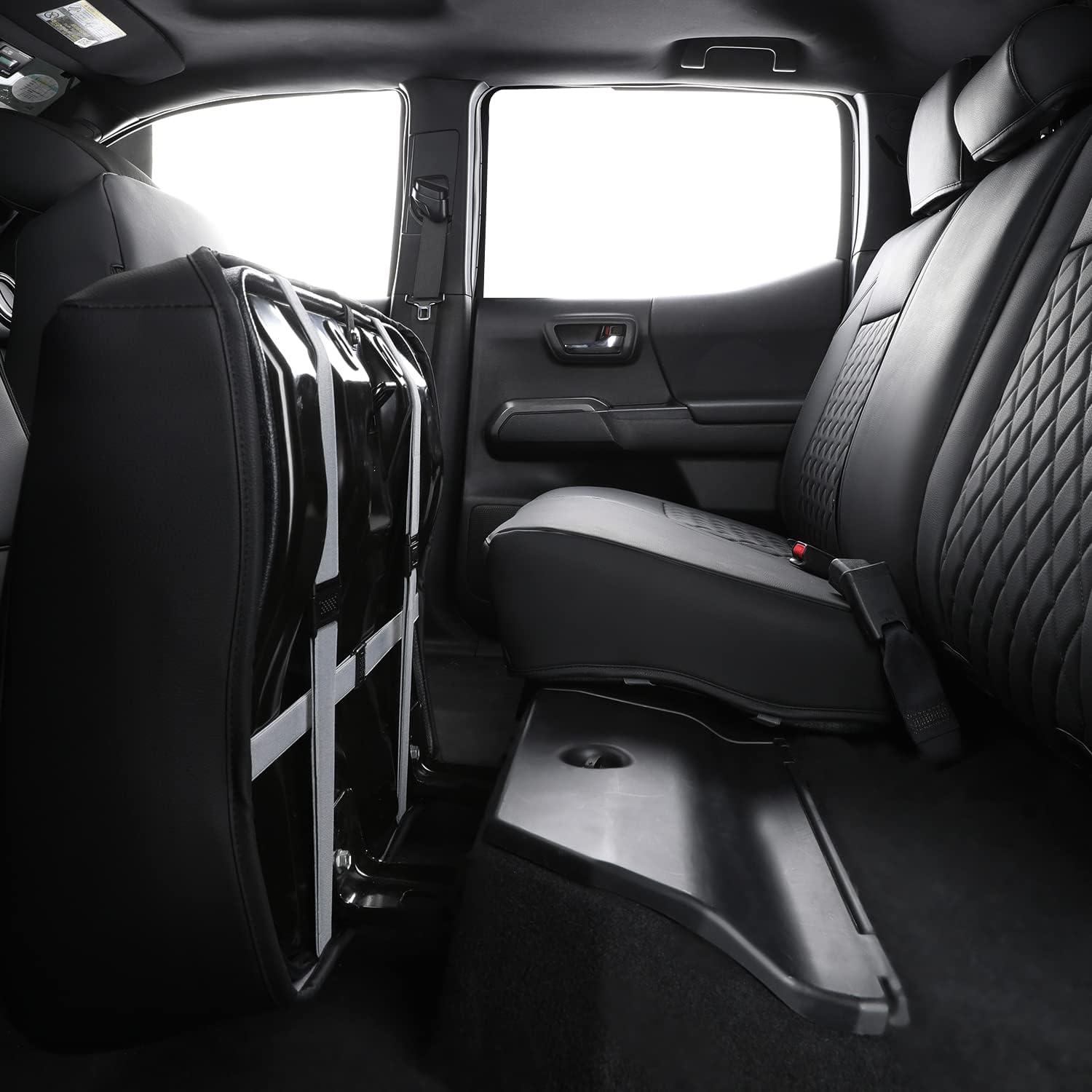 LUCKYMAN CLUB Tacoma Seat Covers Fit for 2016-2025 Tacoma Crew Cab/Double Cab with Water Proof Faux Leather