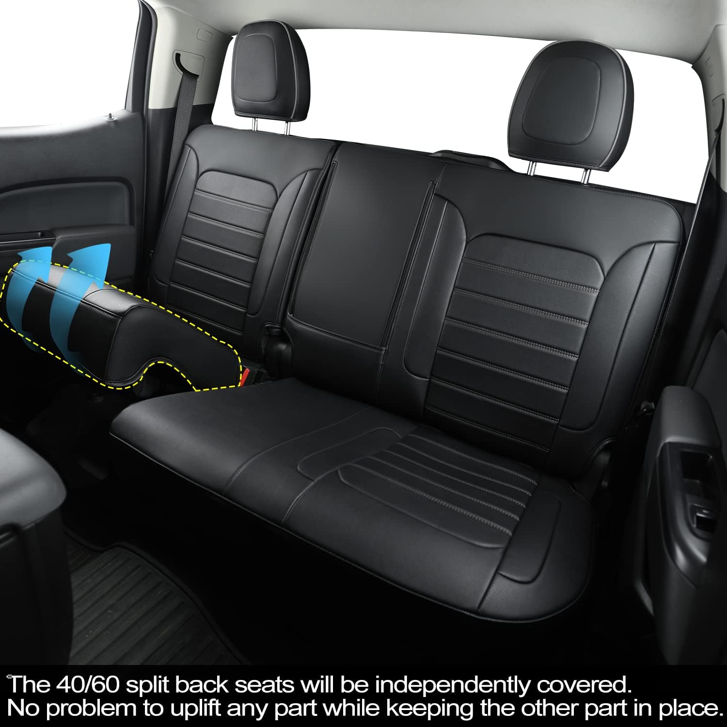 LUCKYMAN CLUB Colorado Seat Covers suitable for Chevrolet 2015-2025 Colorado Canyon cab Z71 LT ZR2 work truck and 2015-2024 GMC Canyon fully enclosed seat cover with waterproof faux leather