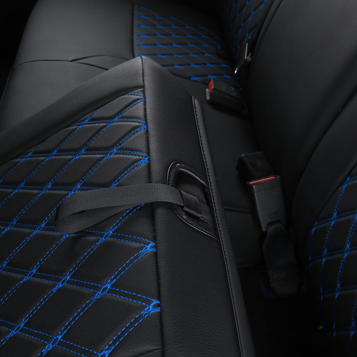 LUCKYMAN CLUB Tacoma Full-Set Seat Covers Fit Tacoma 2016 2017 2018 2019 2020 2021 2022 2023 Double/Crew Cab Only, with Faux Leather