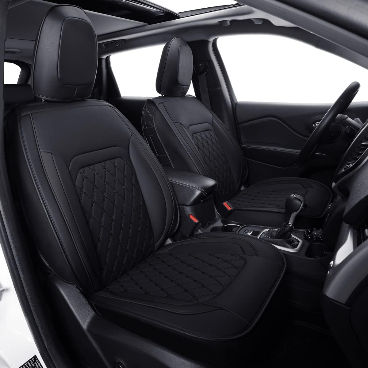 LUCKYMAN CLUB Jeep Cherokee Seat Covers fit for 2014-2025 Jeep Cherokee with Faux Leather All seasons are good Resist claw marks seat covers