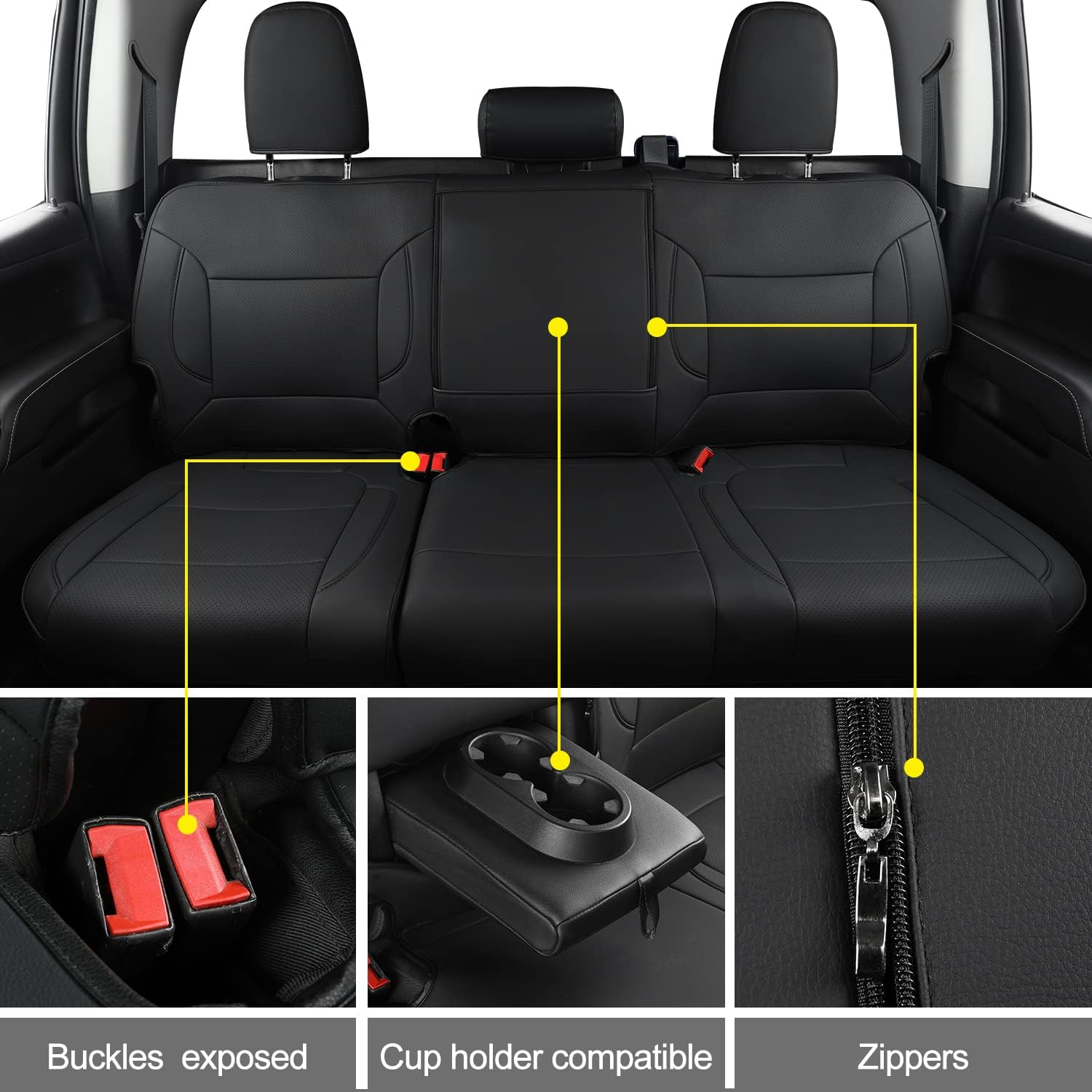 LUCKYMAN CLUB Custom Silverado Seat Covers 2007-2025 Chevrolet Silverado Sierra 1500/2500HD/3500HD crew, all-covered seat covers,dual, extended cab, waterproof leather, , all seasons