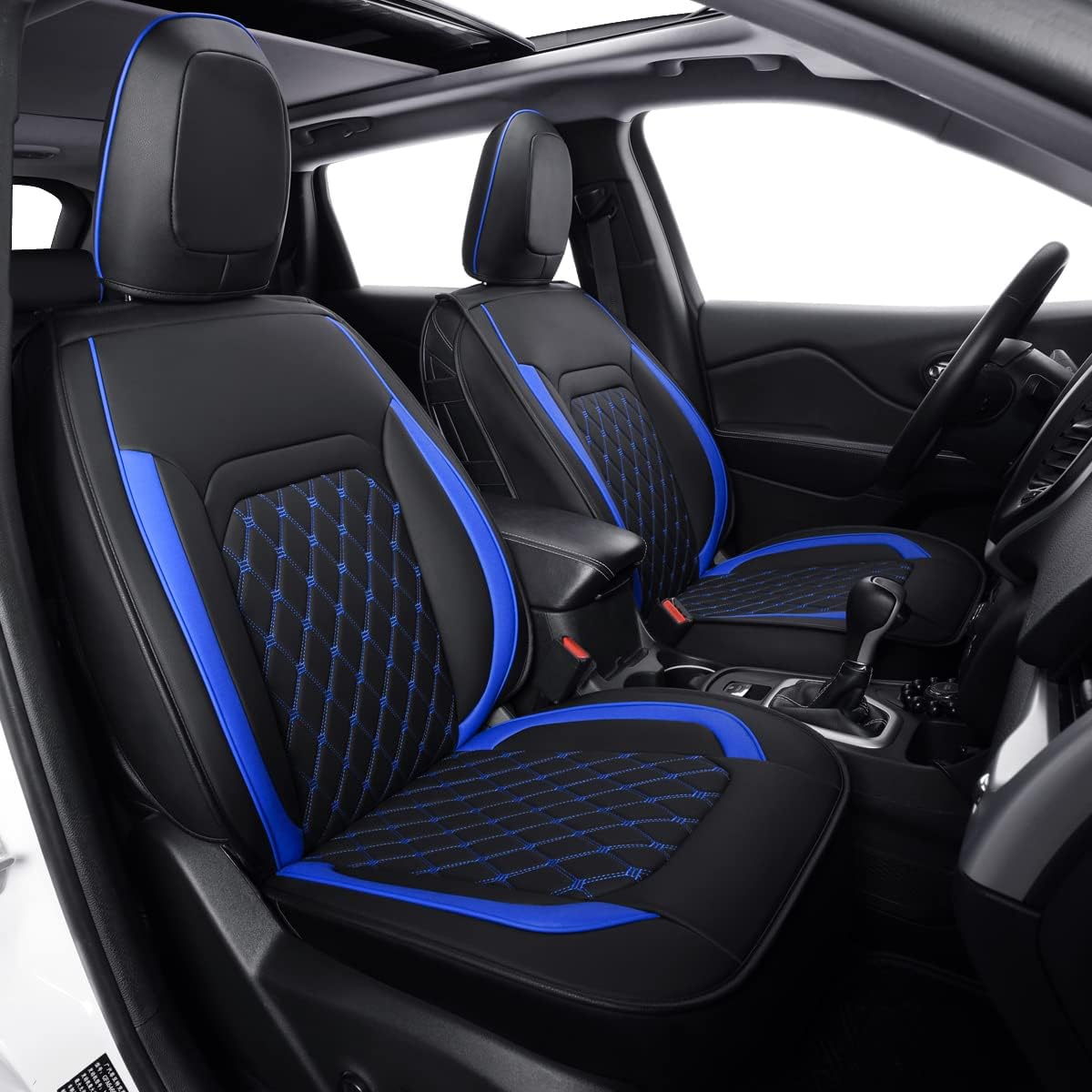 LUCKYMAN CLUB Jeep Cherokee Seat Covers fit for 2014-2025 Jeep Cherokee with Faux Leather All seasons are good Resist claw marks seat covers