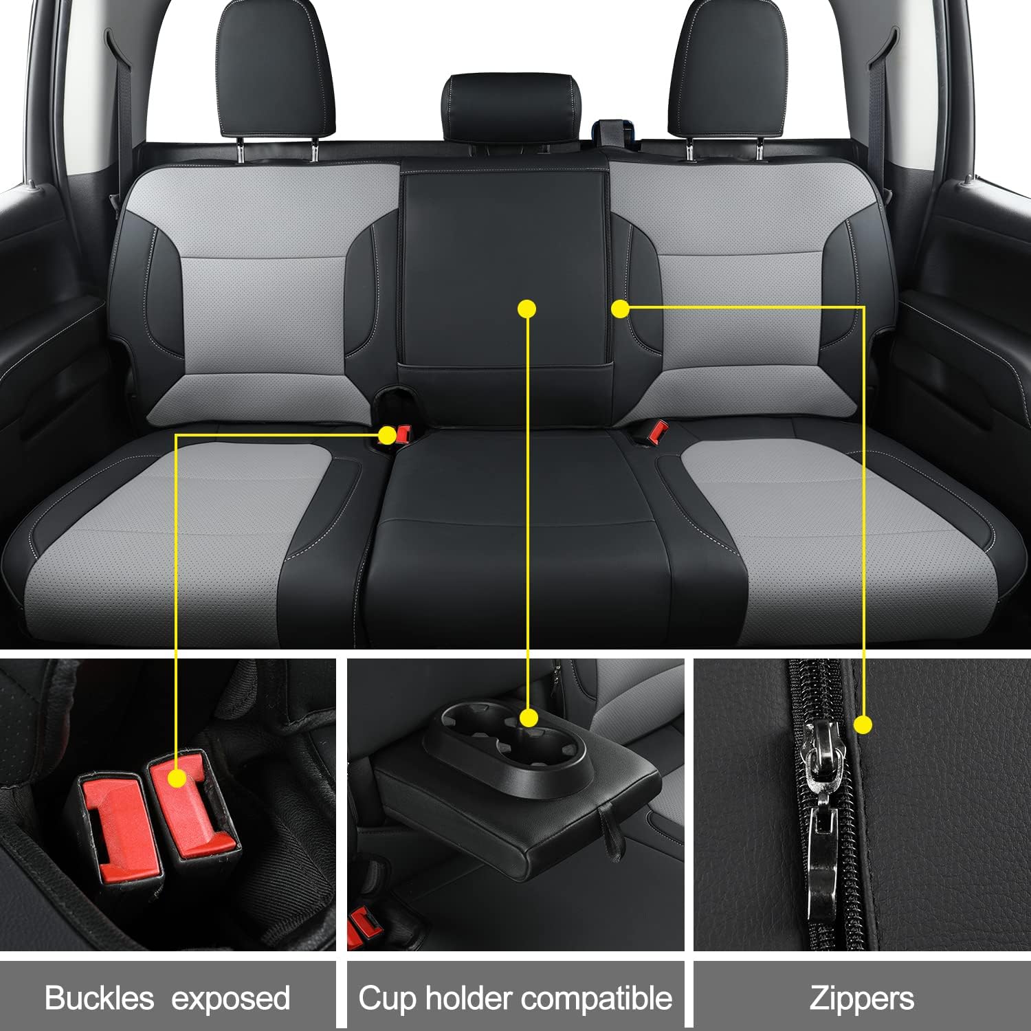 LUCKYMAN CLUB Custom Silverado Seat Covers 2007-2025 Chevrolet Silverado Sierra 1500/2500HD/3500HD crew, all-covered seat covers,dual, extended cab, waterproof leather, , all seasons