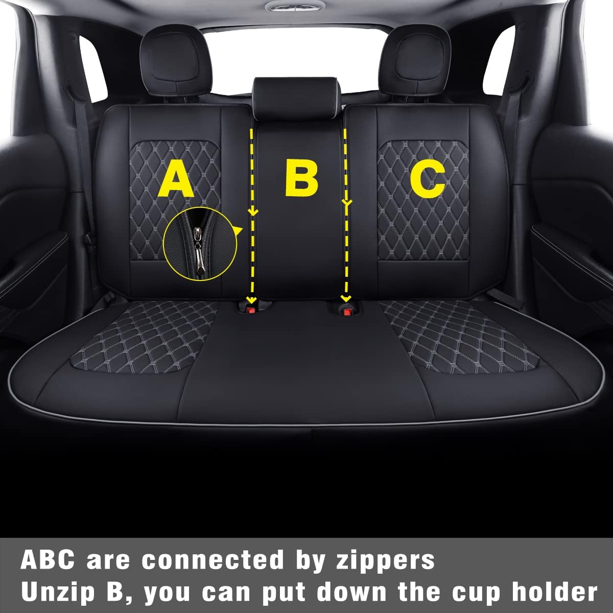 LUCKYMAN CLUB Jeep Cherokee Seat Covers fit for 2014-2025 Jeep Cherokee with Faux Leather All seasons are good Resist claw marks seat covers