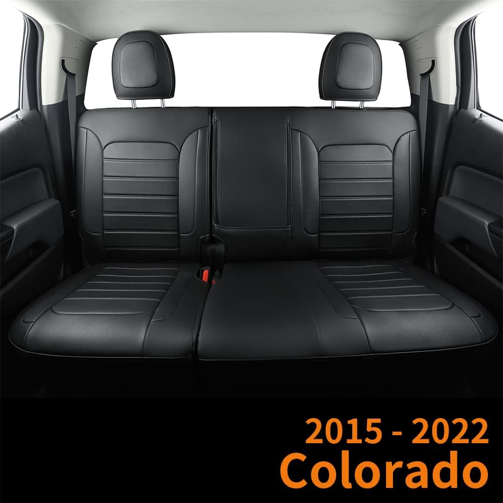 LUCKYMAN CLUB Colorado Seat Covers suitable for Chevrolet 2015-2025 Colorado Canyon cab Z71 LT ZR2 work truck and 2015-2024 GMC Canyon fully enclosed seat cover with waterproof faux leather
