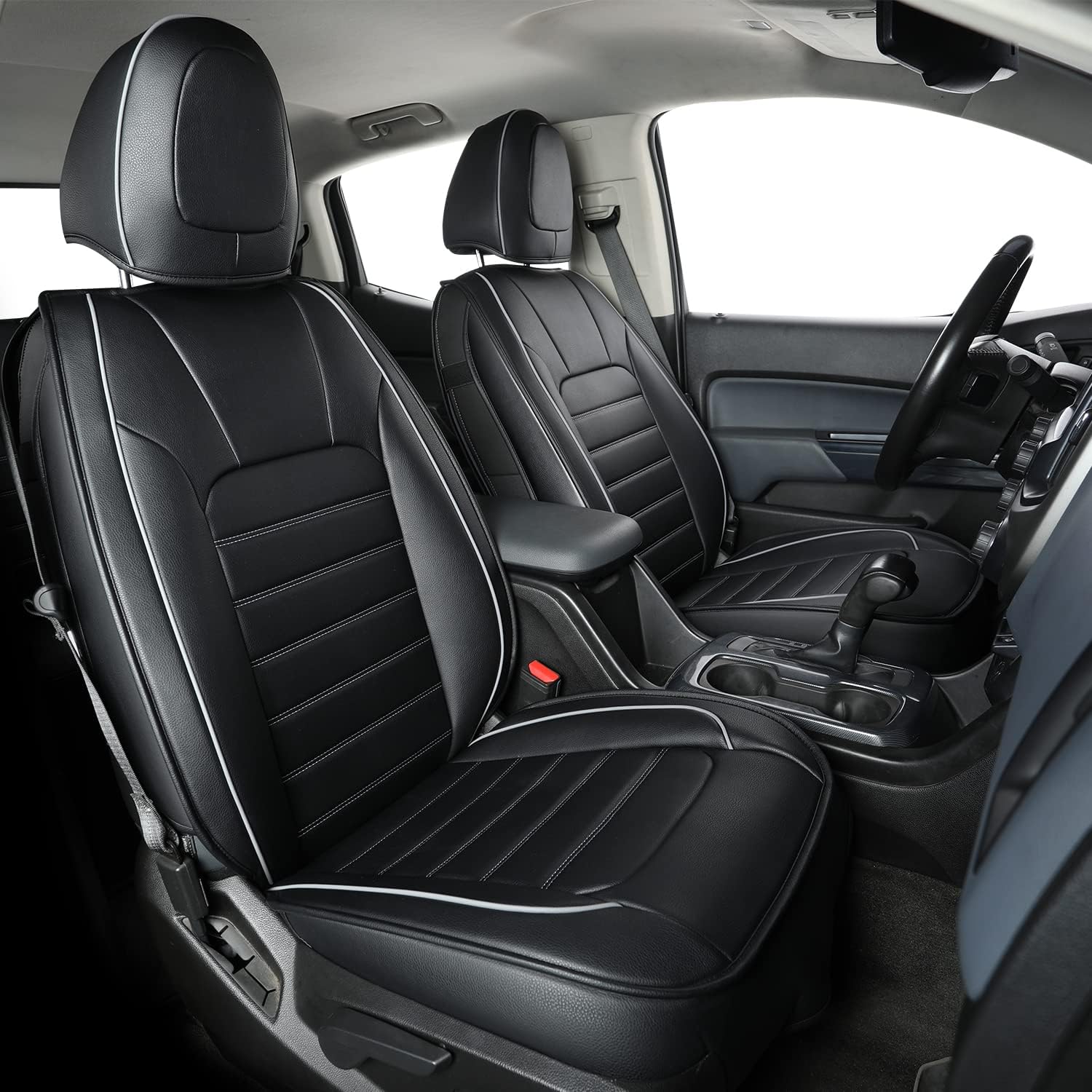 LUCKYMAN CLUB Colorado Seat Covers suitable for Chevrolet 2015-2025 Colorado Canyon cab Z71 LT ZR2 work truck and 2015-2024 GMC Canyon fully enclosed seat cover with waterproof faux leather