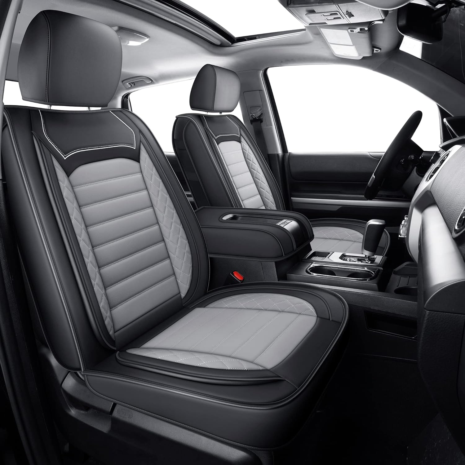 LUCKYMAN CLUB Tundra-Sitzbezüge, passend für 2014–2021 Tundra Crew Cab CrewMax Double Cab Regular Cab Pickup Trucks mit wasserdichtem Kunstleder
