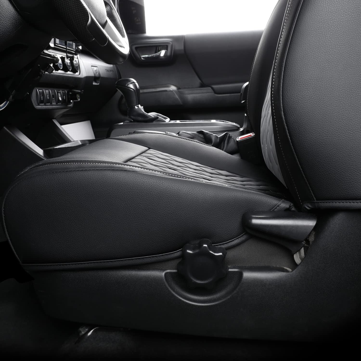 LUCKYMAN CLUB Tacoma Seat Covers Fit for 2016-2025 Tacoma Crew Cab/Double Cab with Water Proof Faux Leather