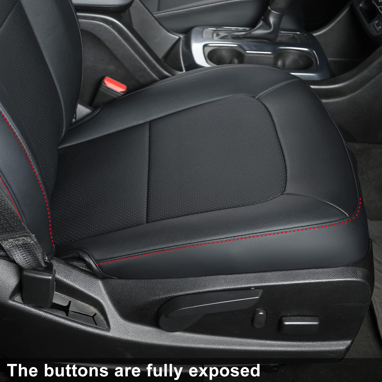 LUCKYMAN CLUB Chevy Colorado Seat Covers, fit for Colorado Canyon Crew Cab Z71 LT ZR2 Work Truck 2015-2025 with Faux Leather