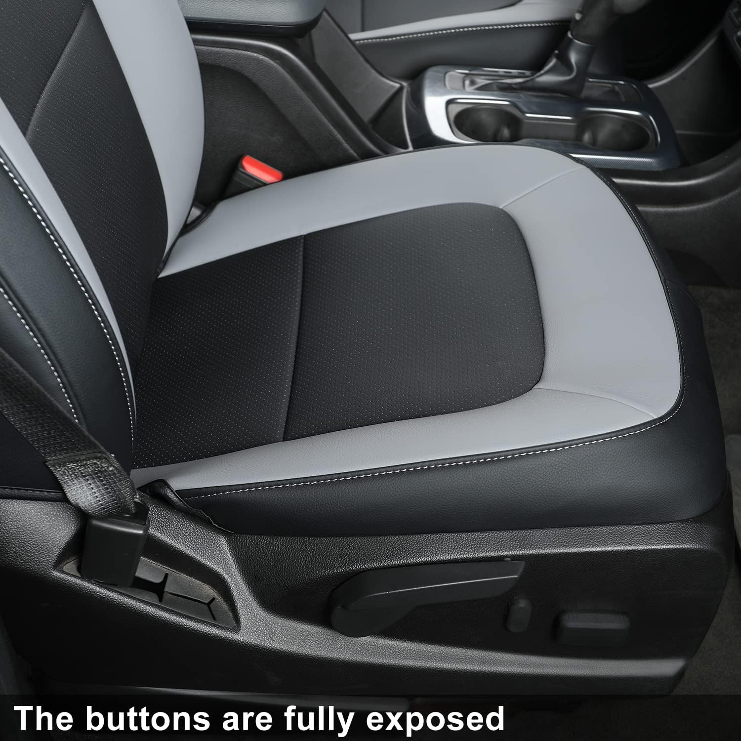 LUCKYMAN CLUB Chevy Colorado Seat Covers, fit for Colorado Canyon Crew Cab Z71 LT ZR2 Work Truck 2015-2025 with Faux Leather