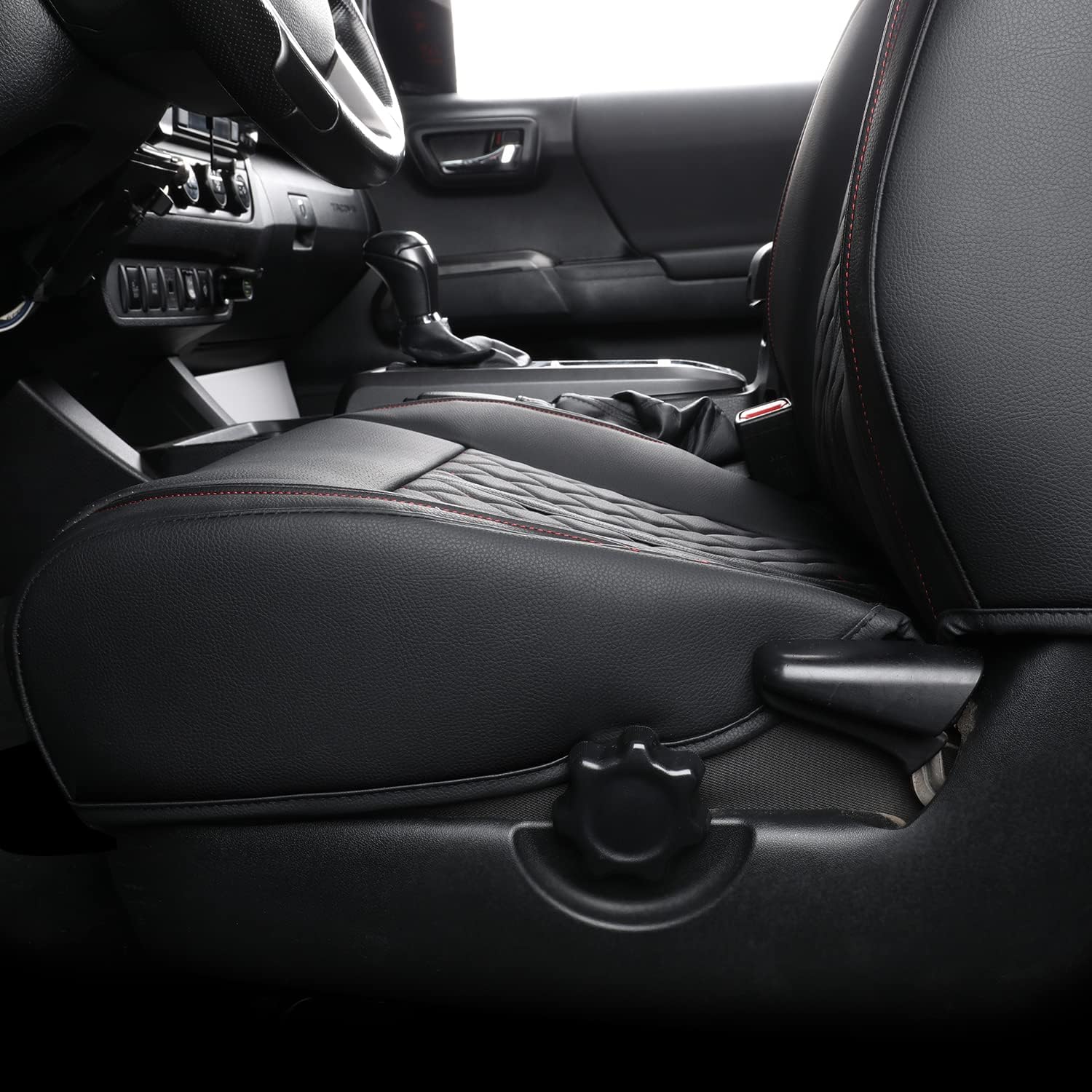 LUCKYMAN CLUB Tacoma Seat Covers Fit for 2016-2025 Tacoma Crew Cab/Double Cab with Water Proof Faux Leather