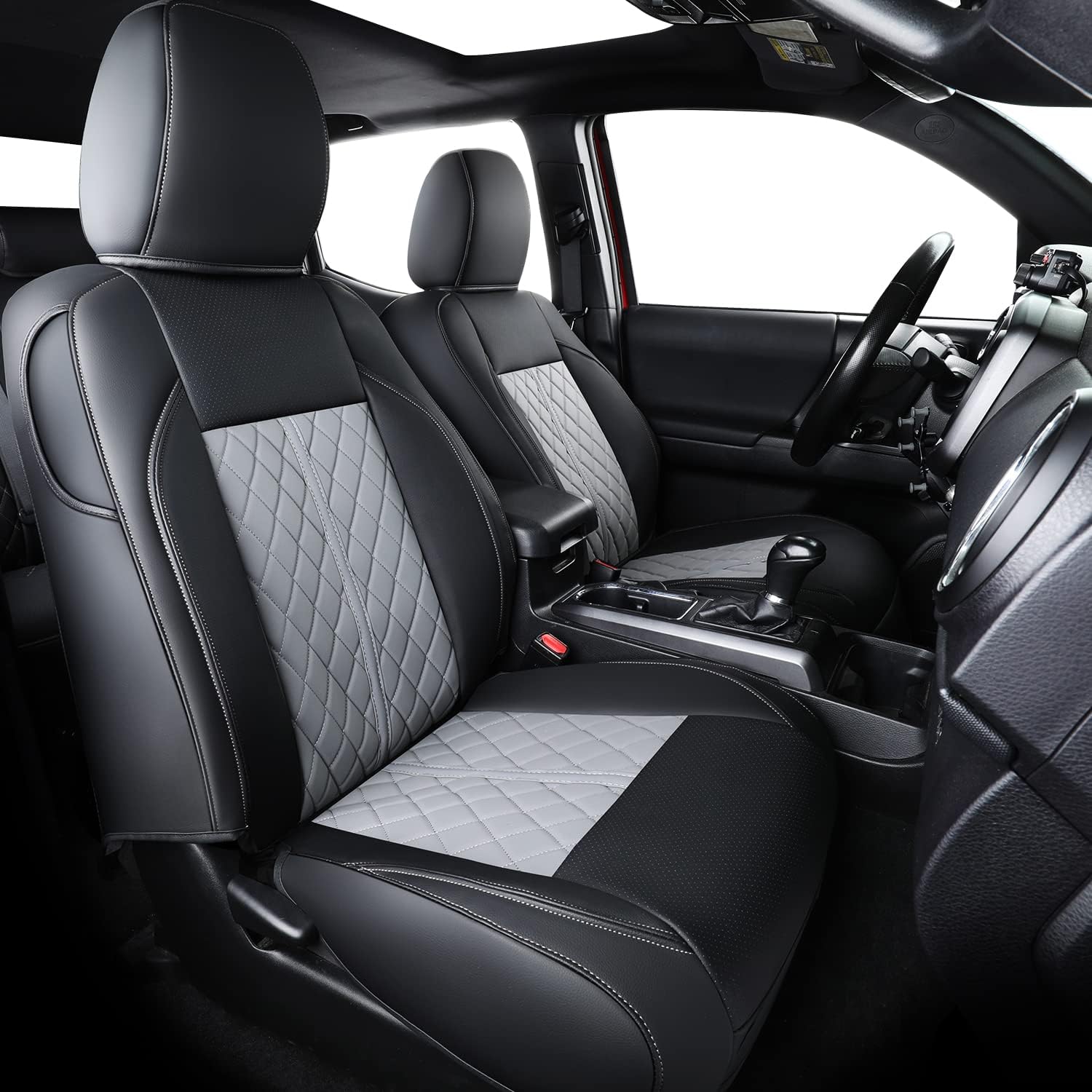 LUCKYMAN CLUB Tacoma Seat Covers Fit for 2016-2025 Tacoma Crew Cab/Double Cab with Water Proof Faux Leather