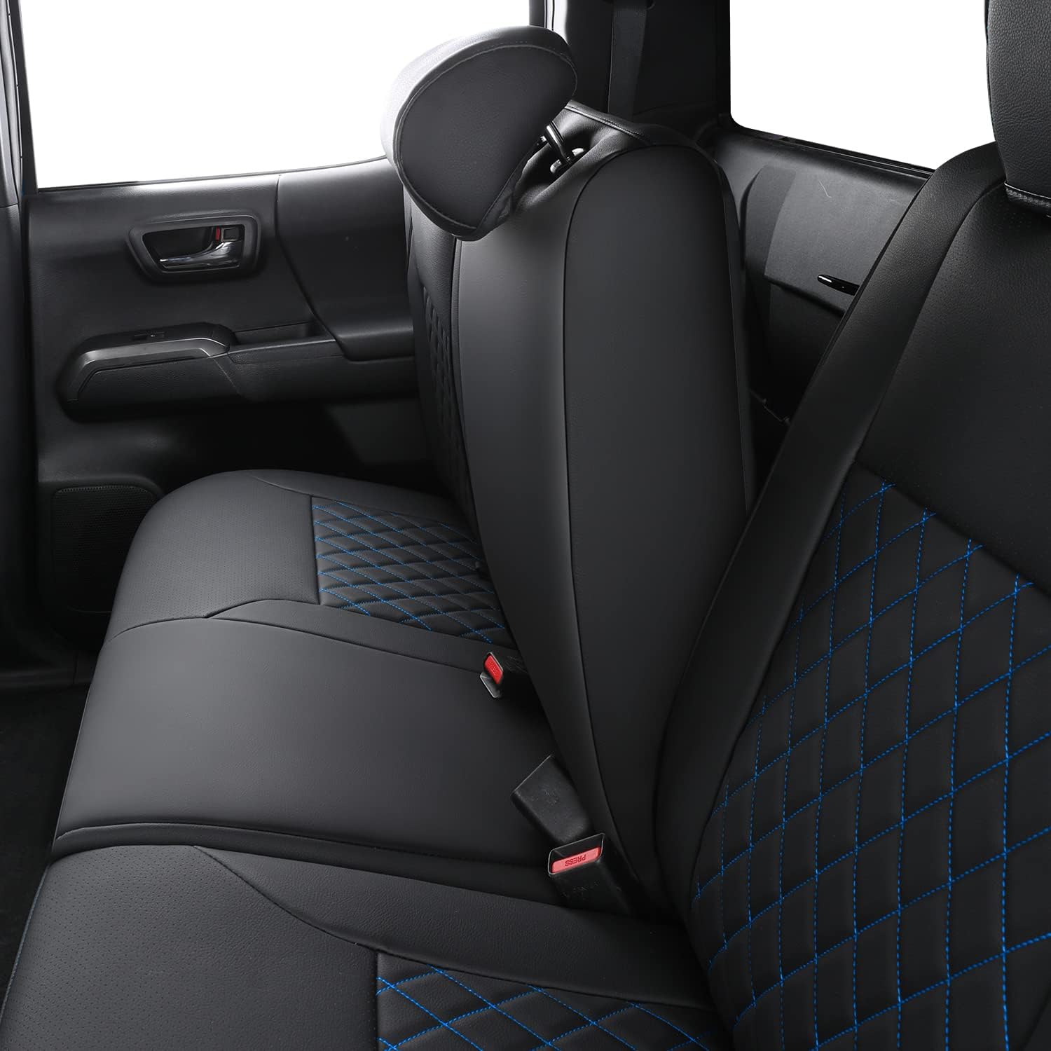 LUCKYMAN CLUB Tacoma Seat Covers Fit for 2016-2025 Tacoma Crew Cab/Double Cab with Water Proof Faux Leather