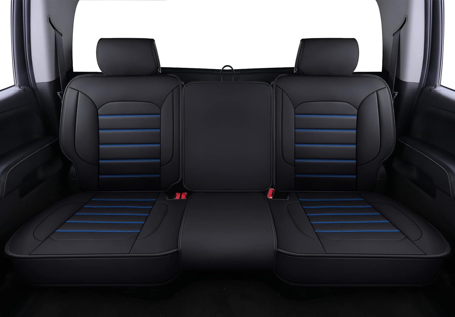 LUCKYMAN CLUB Silverado-Sitzbezüge passend für 2007–2024 Chevy Silverado Sierra 1500/2500 HD / 3500 HD Crew, Double, Extended Cab mit wasserdichtem Kunstleder 