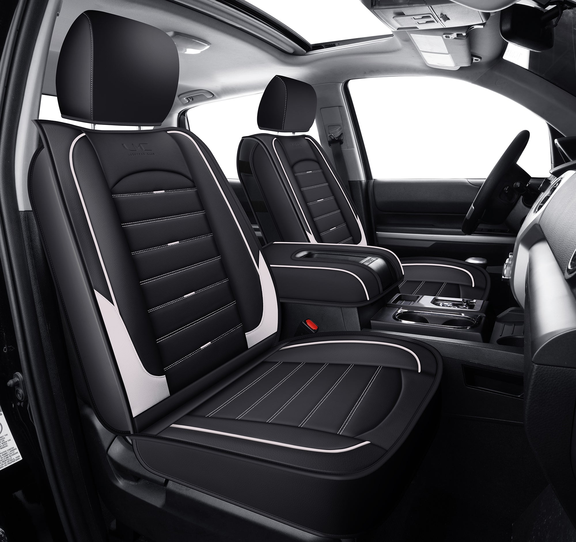 LUCKYMAN CLUB Tundra Seat Covers, Fit for 2014-2025 Tundra Crew Cab CrewMax Double Cab Regular Cab Pickup Trucks with Water Proof Faux Leather