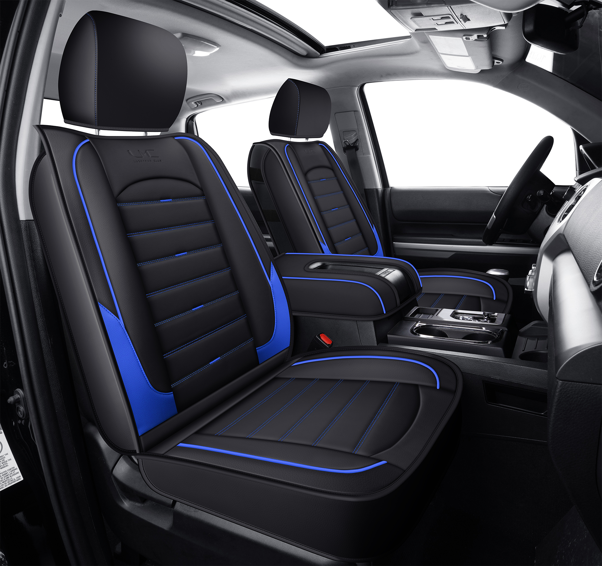 LUCKYMAN CLUB Tundra Seat Covers, Fit for 2014-2025 Tundra Crew Cab CrewMax Double Cab Regular Cab Pickup Trucks with Water Proof Faux Leather