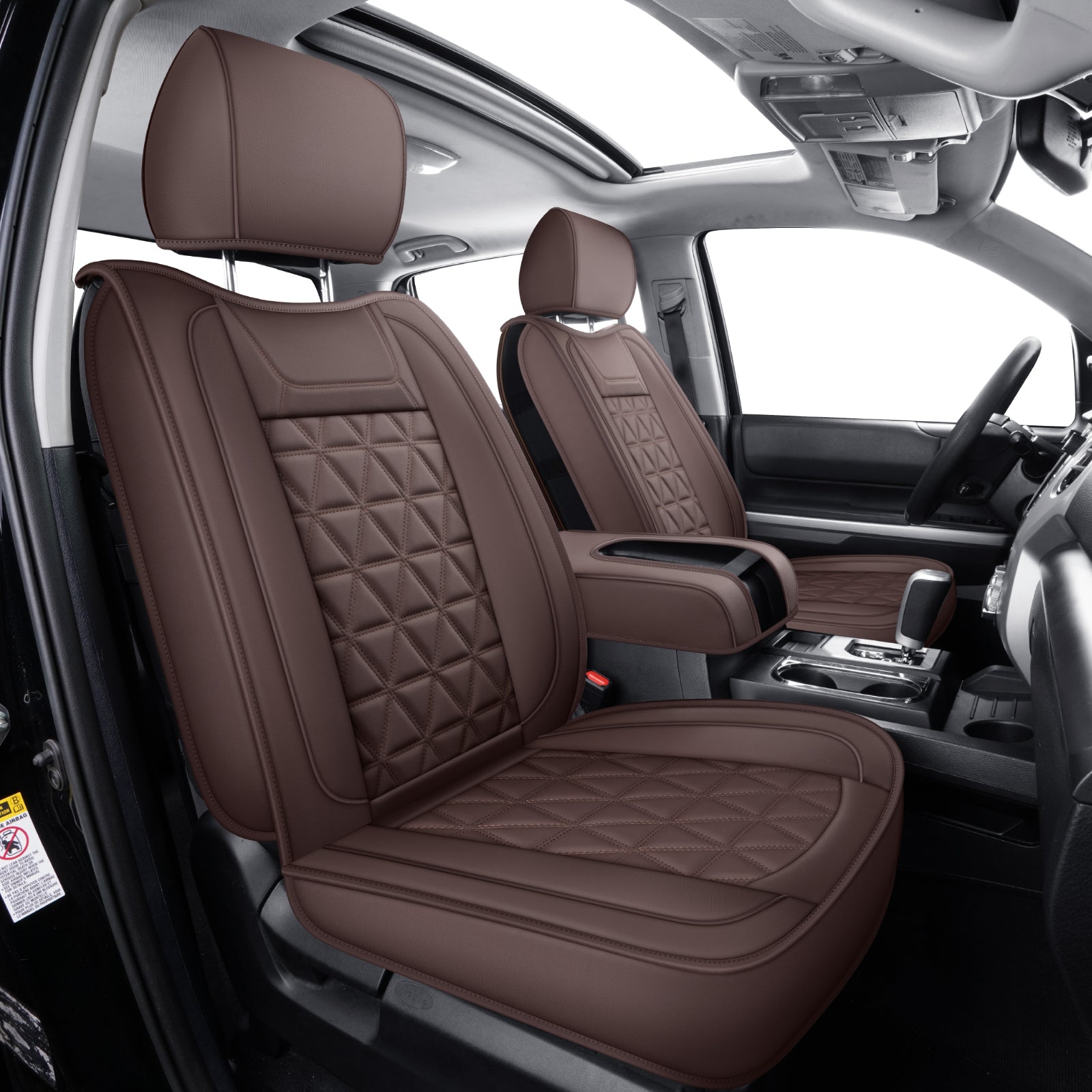 LUCKYMAN CLUB Tundra Seat Covers, Fit 2014-2025 Tundra Full Set Crew/CrewMax Cab, with Waterproof Faux Leather