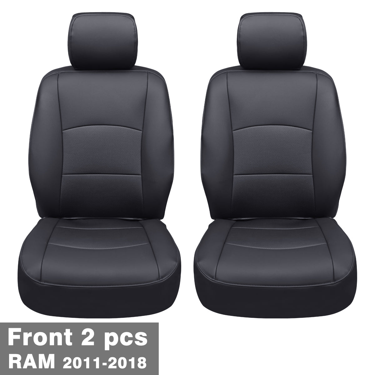 LUCKYMAN CLUB Ram 1500 2011-2025 Crew Cab Waterproof Seat Covers FullSet, Custom Fit Ram Bighorn Laramie Limited Rebel Longhorn Pickup with 4/6 Split Rear Seat