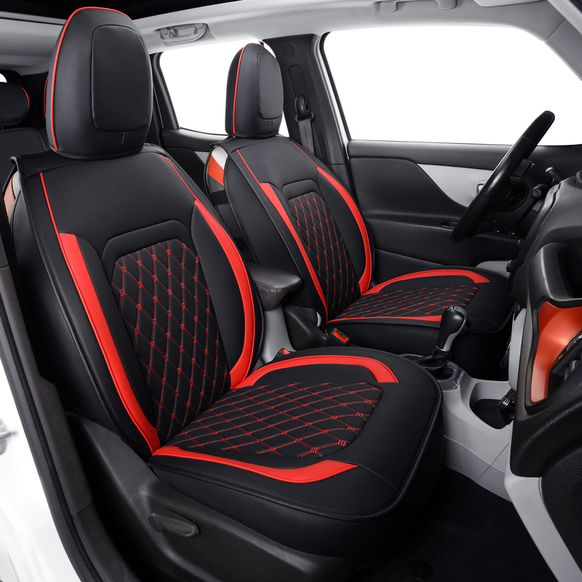 LUCKYMAN CLUB Jeep Cherokee Seat Covers fit for 2014-2025 Jeep Cherokee with Faux Leather All seasons are good Resist claw marks seat covers