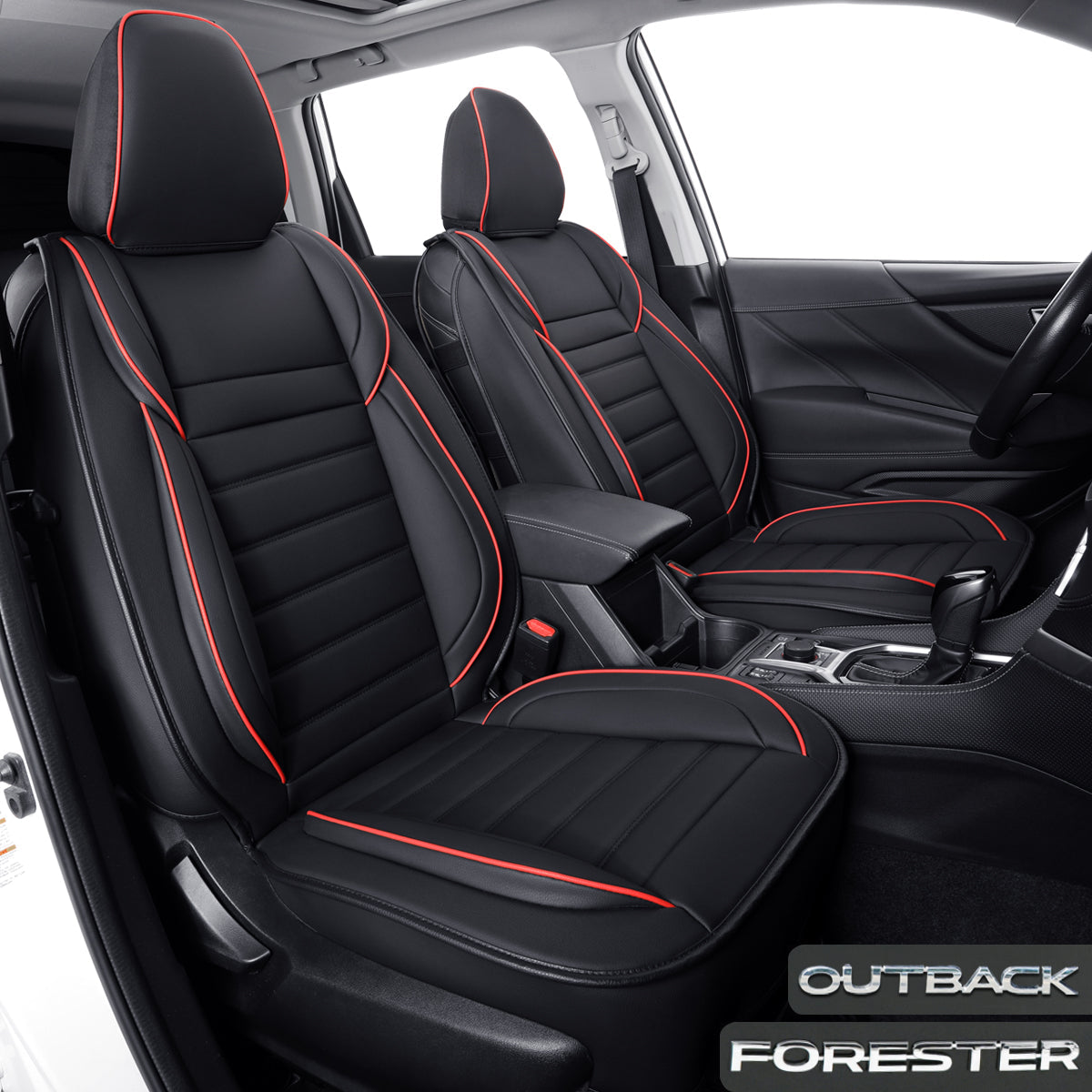LUCKYMAN CLUB Subaru Forester Seat Covers Custom fit for 2014-2025 Outback and with Faux Leather Full Set Fit Premium Sport Wilderness Limited Touring Base with Waterproof