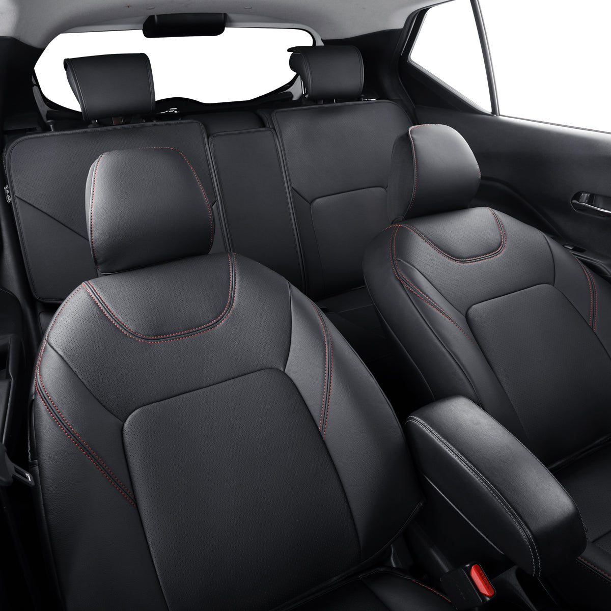 LUCKYMAN CLUB Nissan Kicks Seat Covers Custom,Fit 2018-2024 Kicks Seat Covers SV,SR,S,Front Set,Full Set,  Waterproof artificial leather seat cover