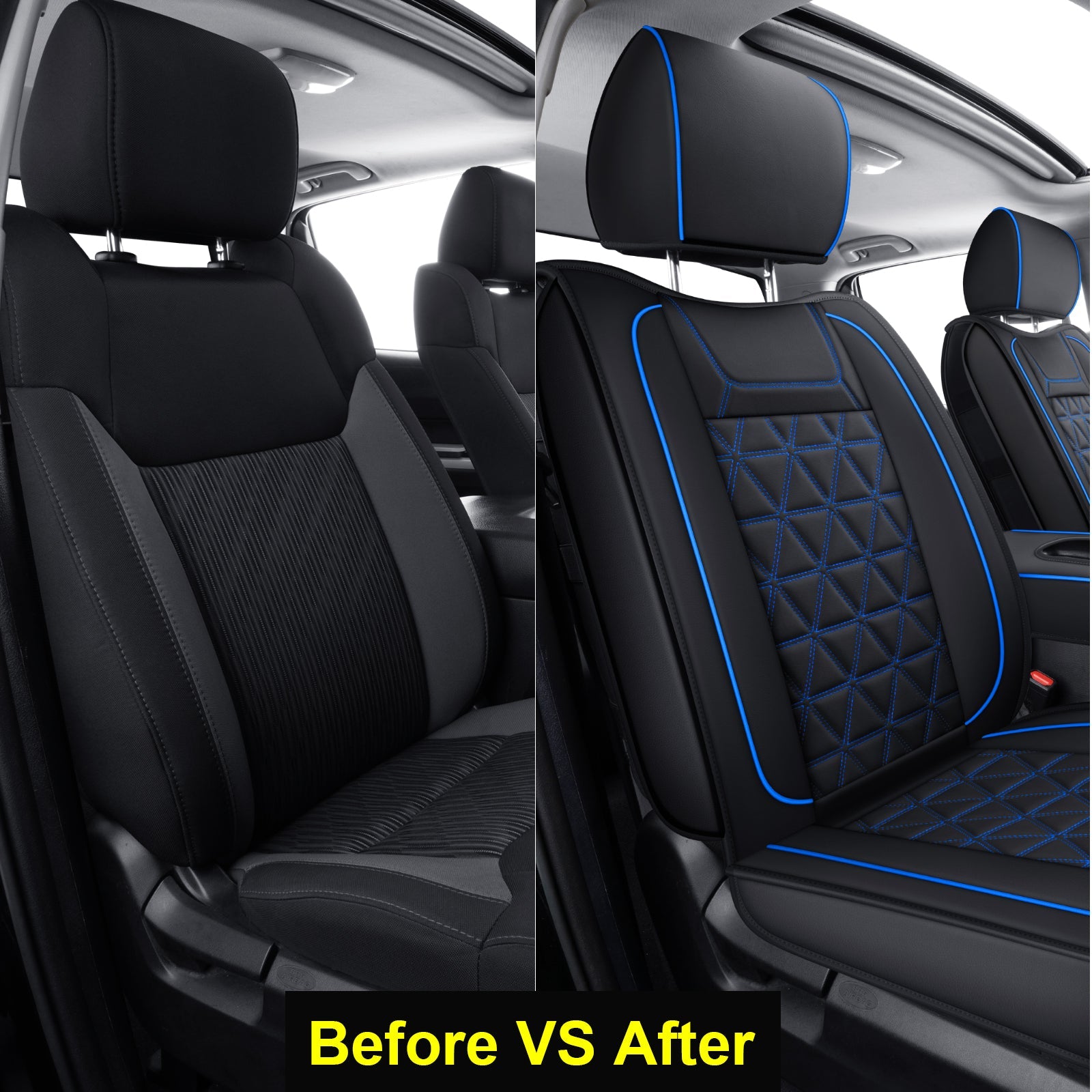 LUCKYMAN CLUB Tundra Seat Covers, Fit 2014-2025 Tundra Full Set Crew/CrewMax Cab, with Waterproof Faux Leather