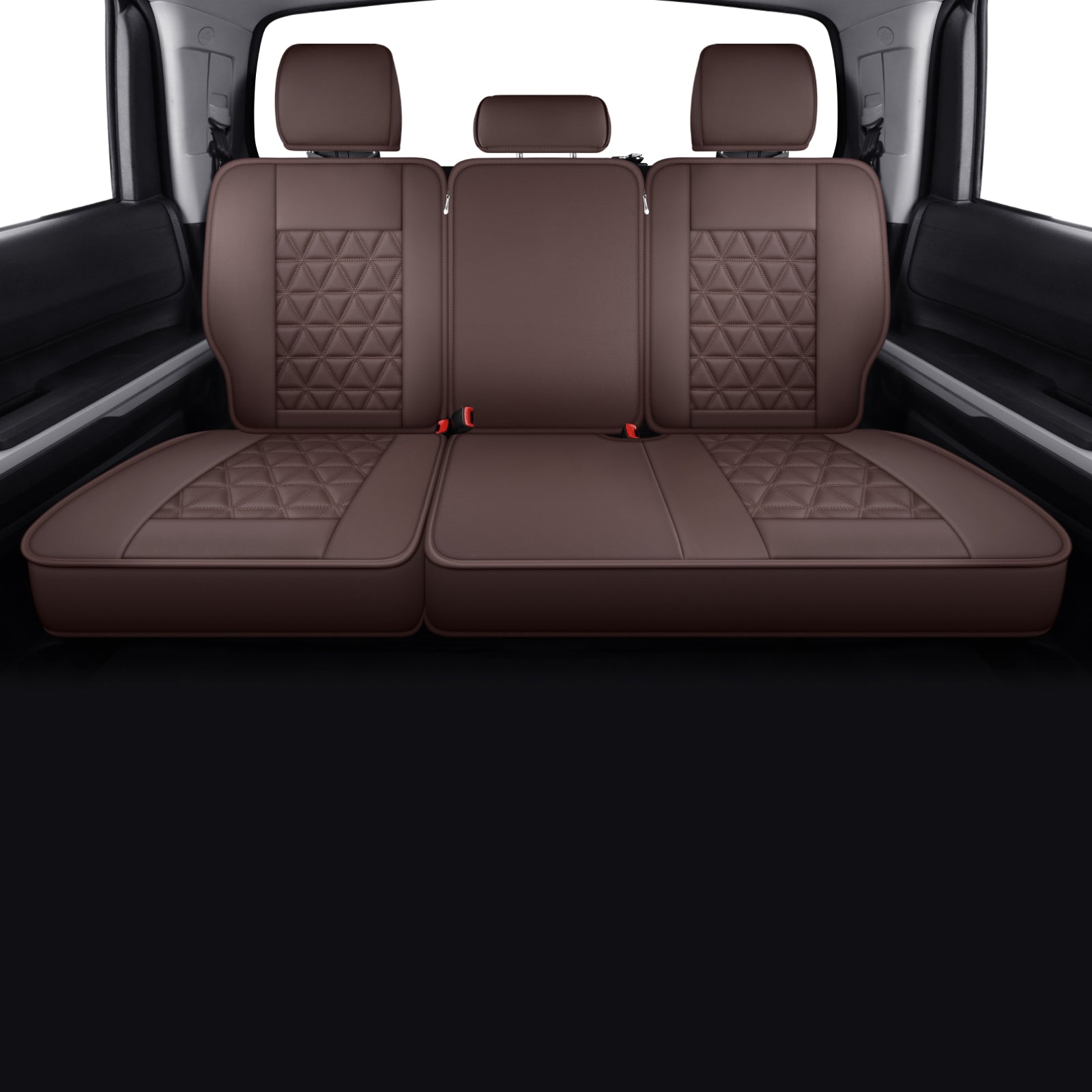 LUCKYMAN CLUB Tundra Seat Covers, Fit 2014-2025 Tundra Full Set Crew/CrewMax Cab, with Waterproof Faux Leather