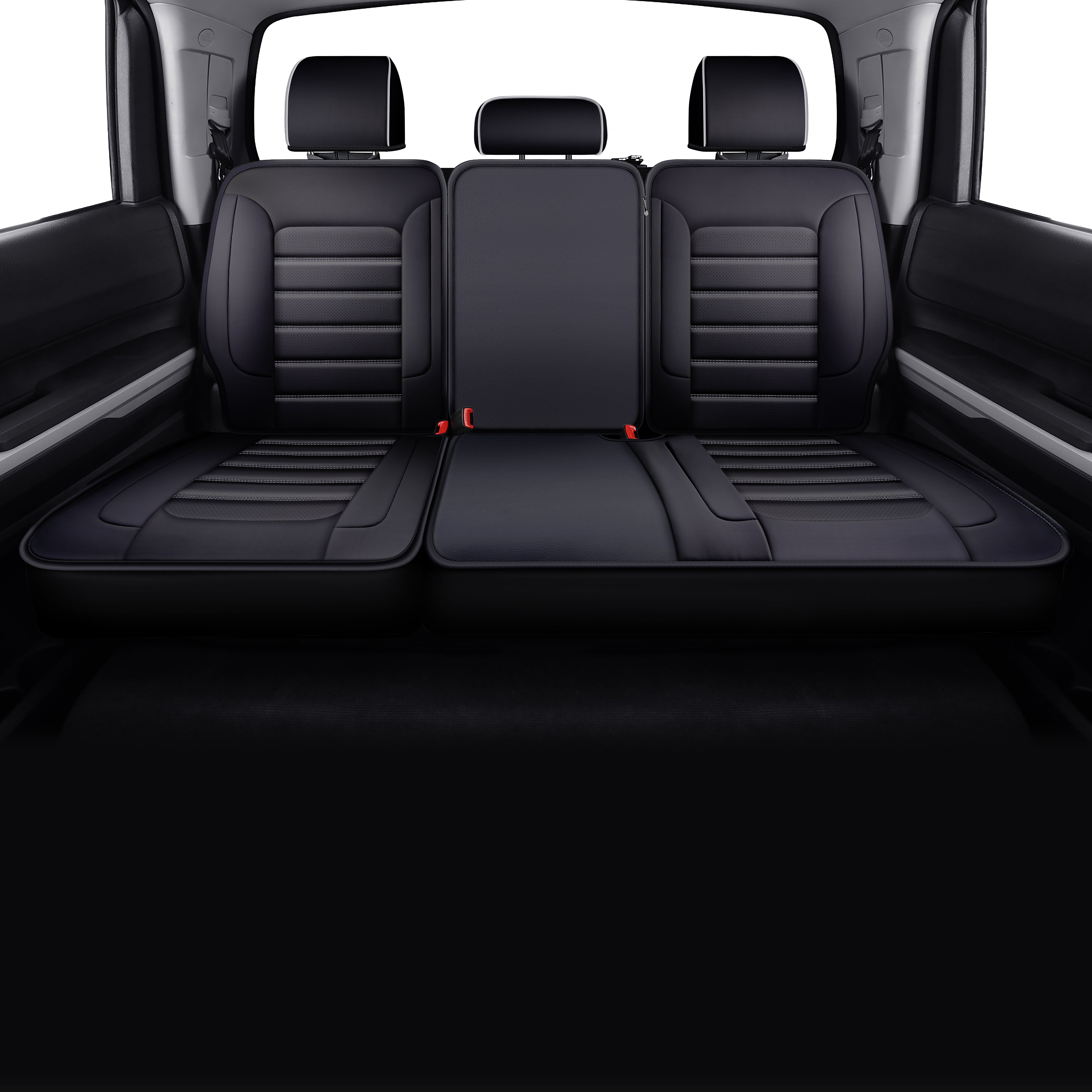 LUCKYMAN CLUB Tundra Customisation Seat Covers with Faux Leather fit for 2014-2025 Tundra Crew, CrewMax, and Double/Extended Cab; Acceptably fit for 2007-2013 Tundra pickups