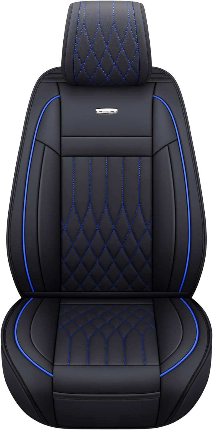 LUCKYMAN CLUB Chevrolet Chevy Silverado GMC Sierra Car Seat Covers Full Set with Waterproof Leather, Fit for 2007-2025 1500/2500 HD / 3500 HD Crew,Double,Extended Cab or Pickup Truck