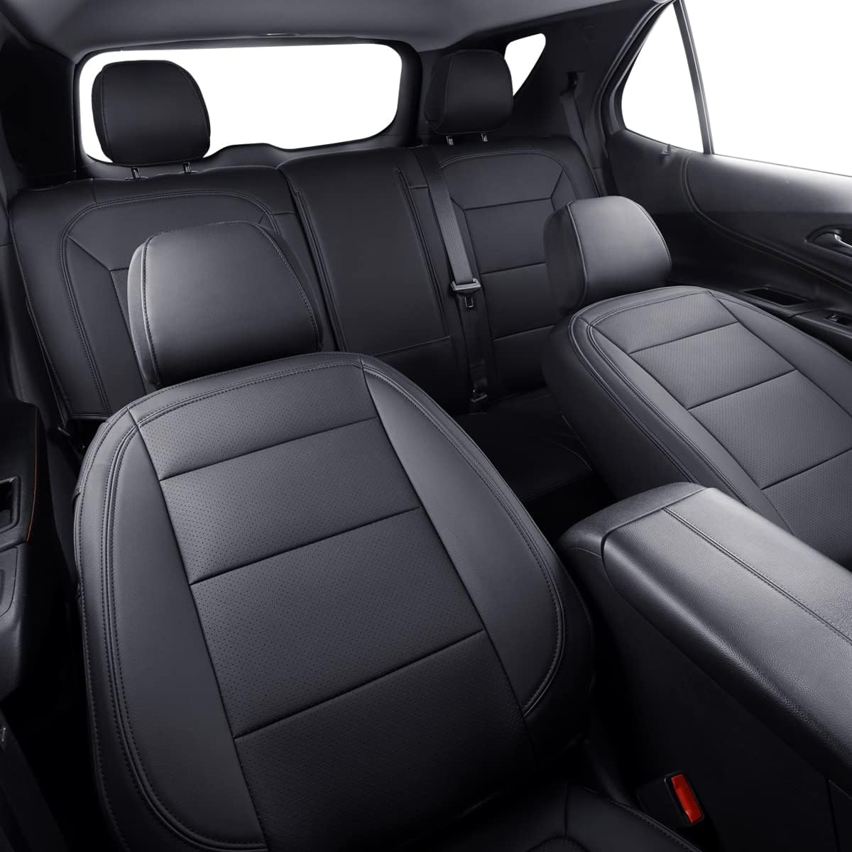 LUCKYMAN CLUB Custom Compatible with the Chevy Equinox Seat Covers 2018-2025 with Faux Leather