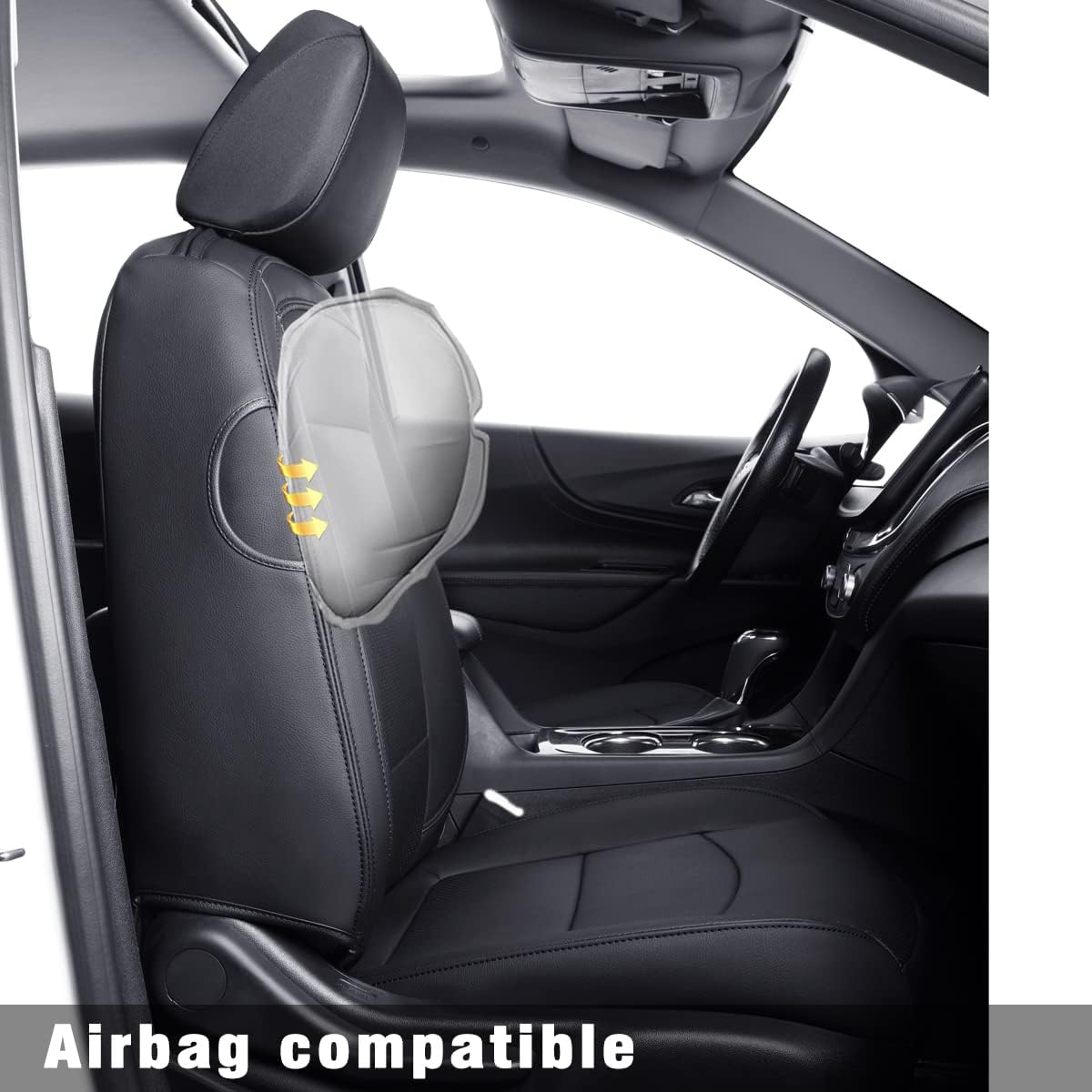 LUCKYMAN CLUB Custom Compatible with the Chevy Equinox Seat Covers 2018-2025 with Faux Leather