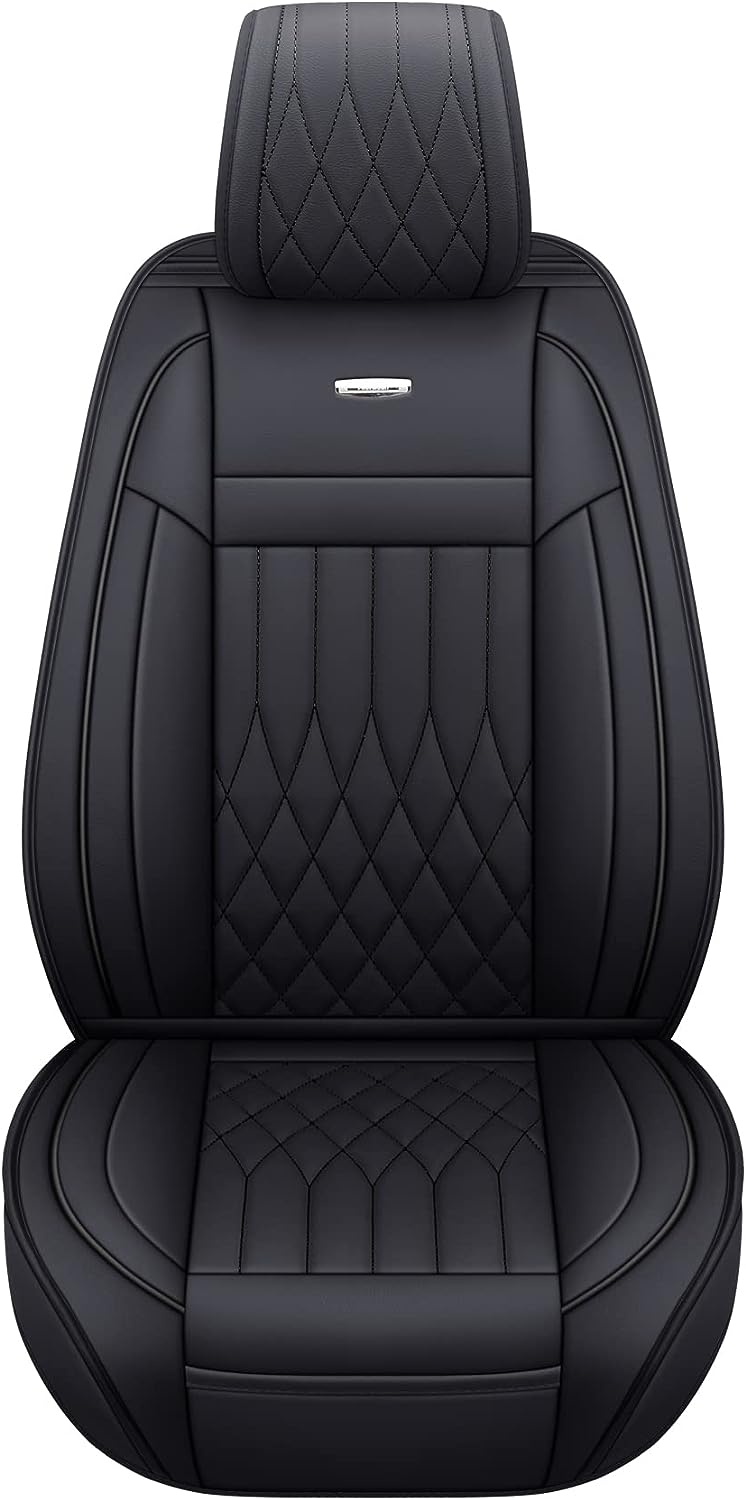 LUCKYMAN CLUB Chevrolet Chevy Silverado GMC Sierra Car Seat Covers Full Set with Waterproof Leather, Fit for 2007-2025 1500/2500 HD / 3500 HD Crew,Double,Extended Cab or Pickup Truck