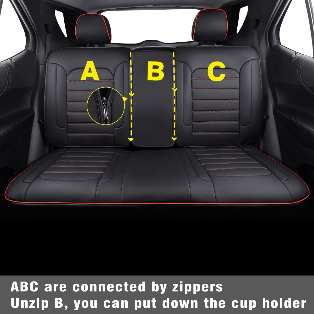 LUCKYMAN CLUB Custom Compatible with the Chevy Equinox Seat Covers 2018-2025 with Faux Leather